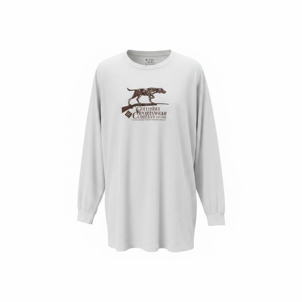 Columbia Sportswear Dinner Won't Shoot Itself Men's Long Sleeved Tshirt-Size 3X